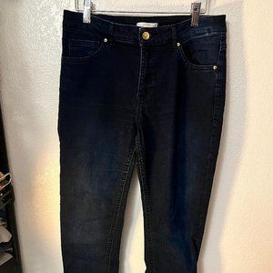 H&M High-Waisted Skinny Denim Jeans Dark Navy Blue Size 10